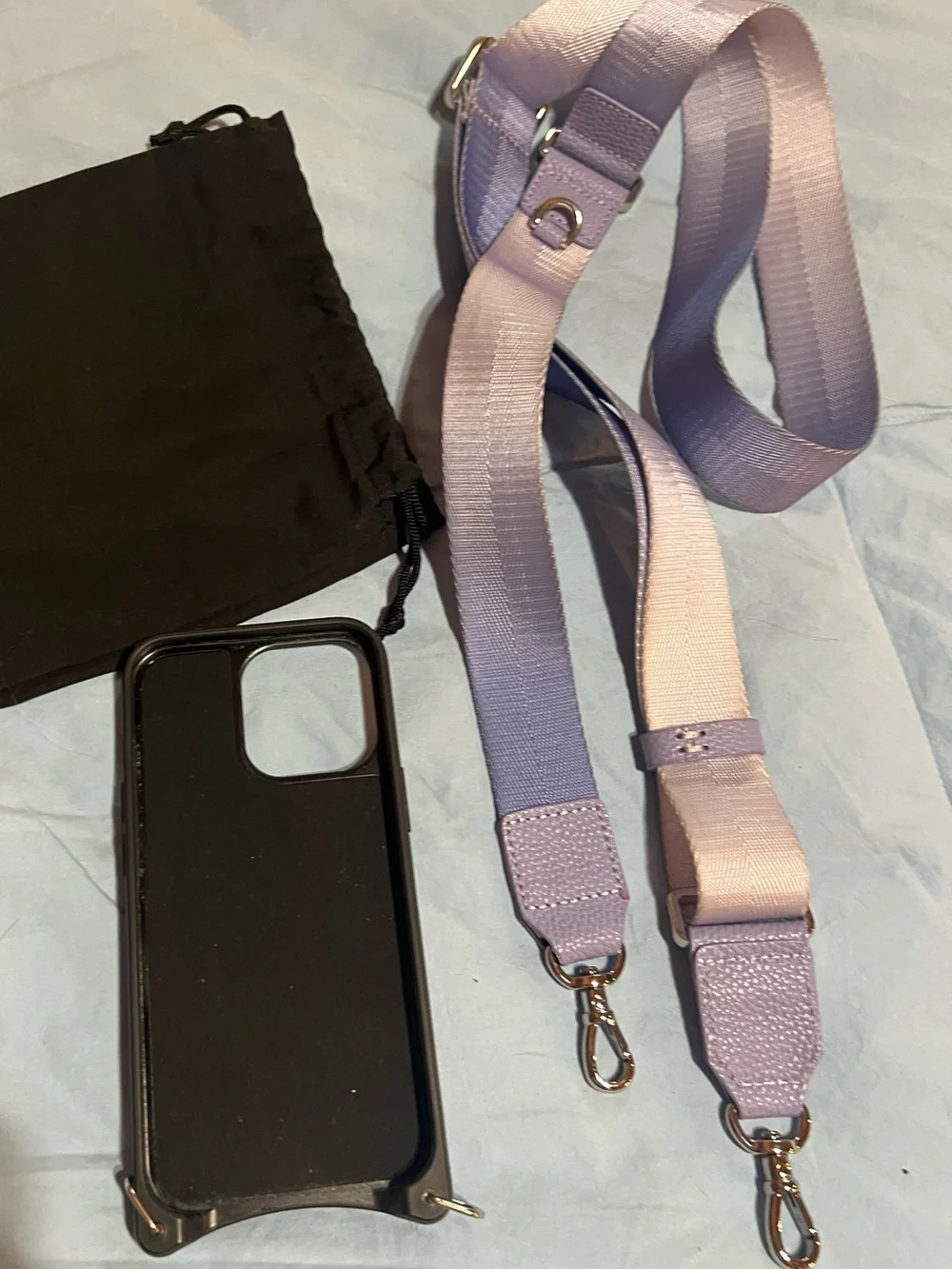 iPhone 13 Pro Bandolier Bowie Ombré Side Slot Crossbody Phone Case with Strap